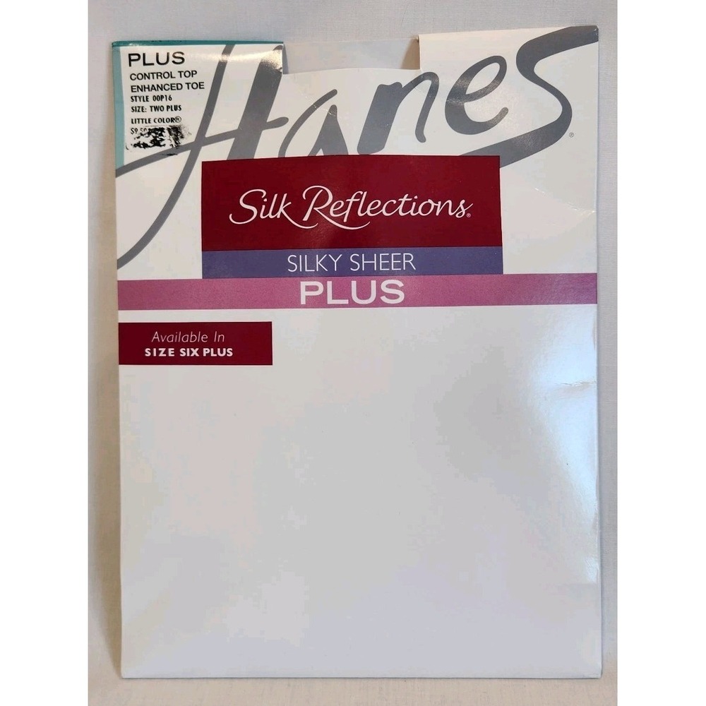 Hanes Silk Reflections Pantyhose Size 2 Plus Little Color Reinforced 00P16